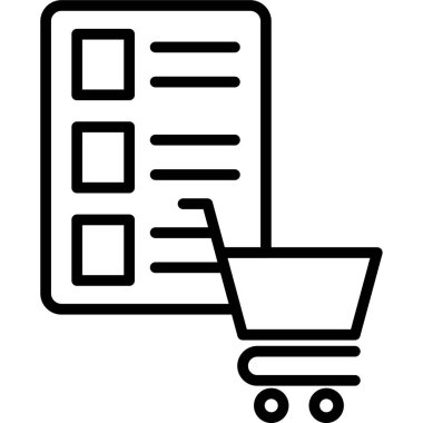 Alışveriş arabası vektör simgesi