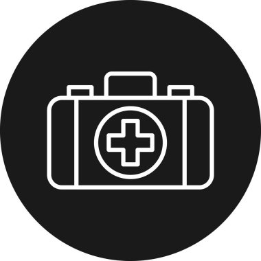 İlk yardım kiti simgesi, basit tarzı