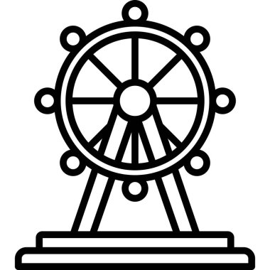 Tekerlek simgesi, basit tarzı