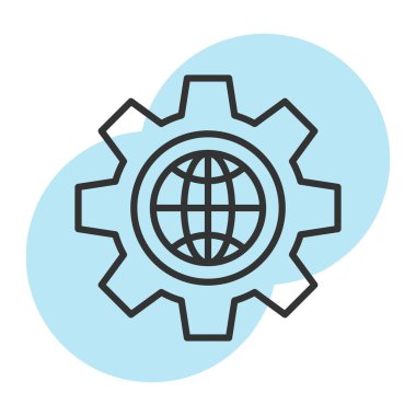 Renk simgesi ayarlanıyor. düzenlenebilir dış hat vektörü.