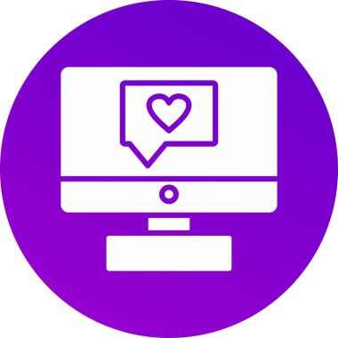 Bilgisayar. Web simgesi basit tasarım