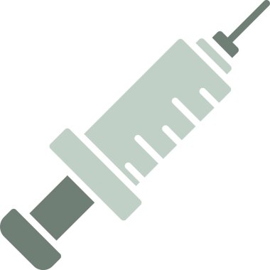 Beyaz arkaplanda izole edilmiş iğne ikonu ve vektör illüstrasyonu