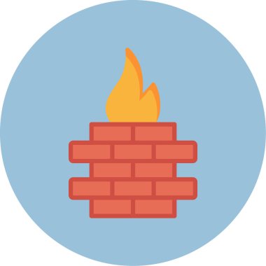 Yangın. Web simgesi basit illüstrasyon