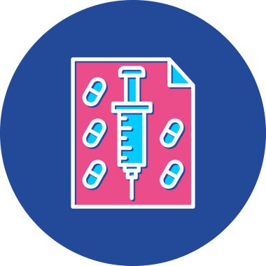 Şırınga modern simgesinin vektör çizimi