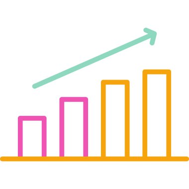 Bir grafik simgesinin vektör illüstrasyonu