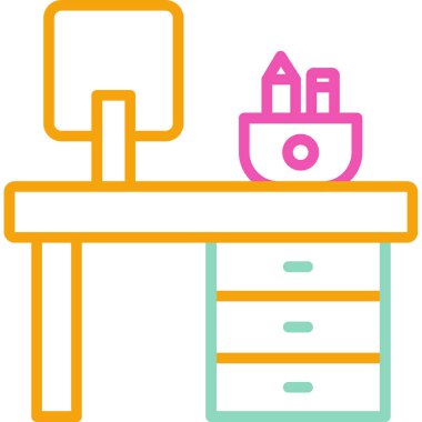 Dolap. Web simgesi basit illüstrasyon