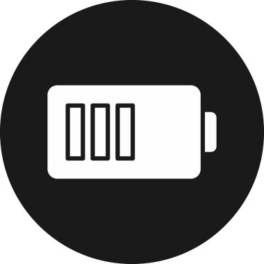 Beyaz arkaplanda pil simgesi izole edildi