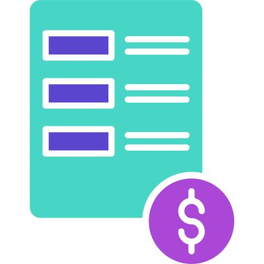 Para için. Web simgesi basit illüstrasyon