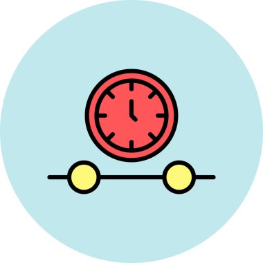 Alarm saat simgesi vektör illüstrasyonu