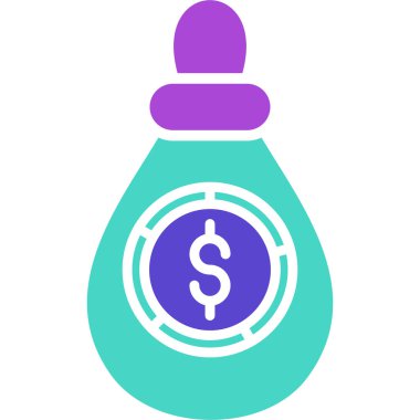 Para için. Web simgesi basit illüstrasyon