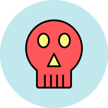 basit tasarım izole vektörü içindeki kafatası simgesi