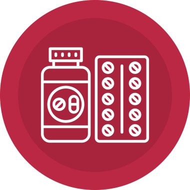 İlaç hapı ikonunun vektör illüstrasyonu