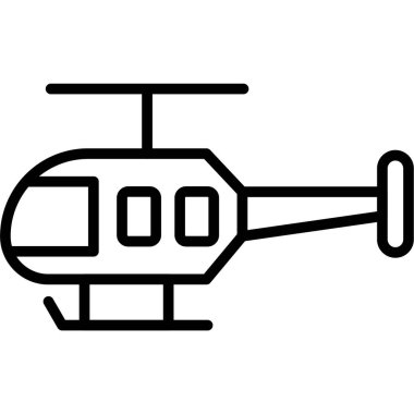 Helikopter. Web simgesi basit illüstrasyon