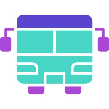 Otobüs. Web simgesi basit illüstrasyon