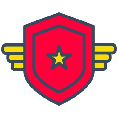 kalkan ikon vektör illüstrasyonu