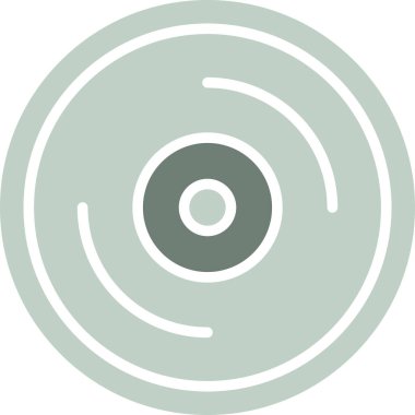Vinil disk simgesinin vektör illüstrasyonu