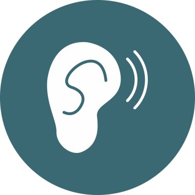 Mavi beyaz kulaklıklı bir kadının vektör çizimi