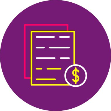 Belge simgesinin vektör illüstrasyonu