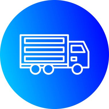 dağıtım kamyonu simgesi, vektör illüstrasyonu