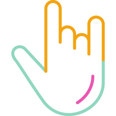 Gökkuşağı olan bir elin vektör çizimi