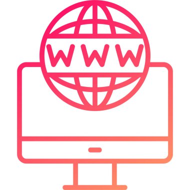 İnternet simgesi, basit vektör illüstrasyonu