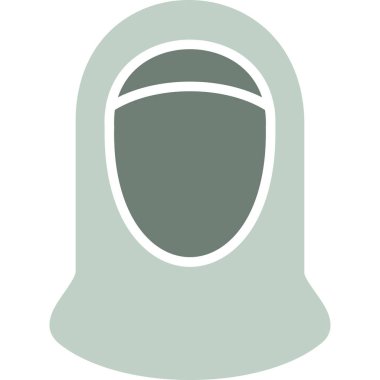 Müslüman kadın düz stil simgesi