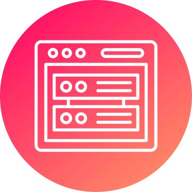 Tarayıcı. Web simgesi basit illüstrasyon