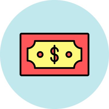 Dolar simgesi vektör illüstrasyonu