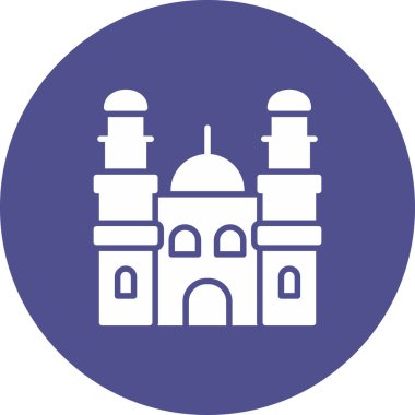 mosque icon, simple vector illustration