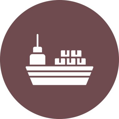 Gemi simgesinin vektör illüstrasyonu