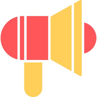 Megafon. Web simgesi basit illüstrasyon