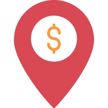 Konum pin vektör simgesi