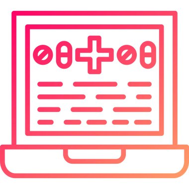 tıbbi rapor simgesi, vektör illüstrasyonu