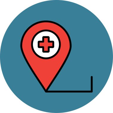 Hastane konumu simgesi