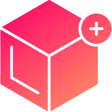 Beyaz arkaplanda izole edilmiş bir kutu simgesinde satır küpü. Renkli taslak konsepti. vektör