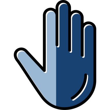 avuç içi simgesi renk ana hatları vektörü