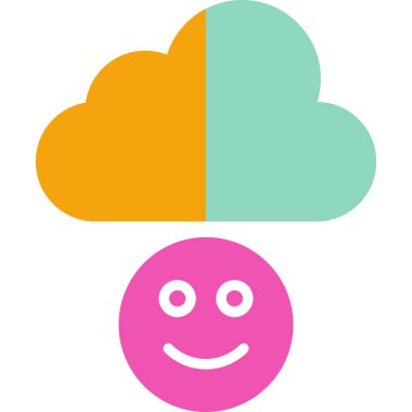 Bulut simgesi vektör illüstrasyonu