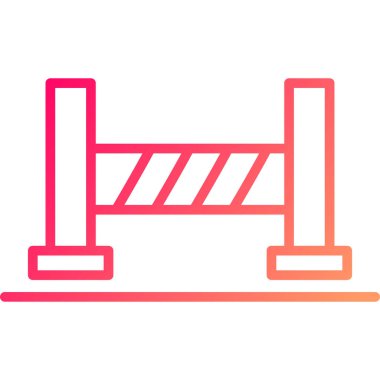 Bariyer. Web simgesi basit illüstrasyon