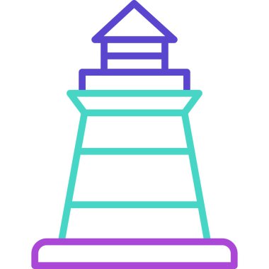 deniz feneri ikonu vektör illüstrasyonu