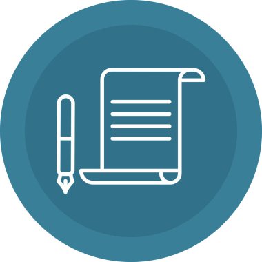 Kalem. Web simgesi basit illüstrasyon