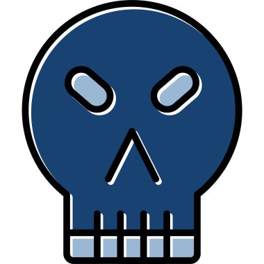 Kafatası. Web simgesi basit illüstrasyon