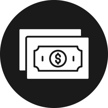 Dolar işareti vektör simgesi tasarımı