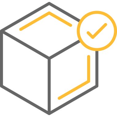 Taslak biçiminde kutu teslim lojistik simgesi