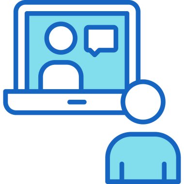 Sohbet ikonunu ara. hat arama vektör simgesi rengi düz izole