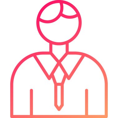 Avatar iş adamı simgesi, vektör illüstrasyonu