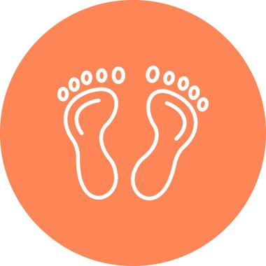 ayak izleri vektörü ince çizgi simgesi