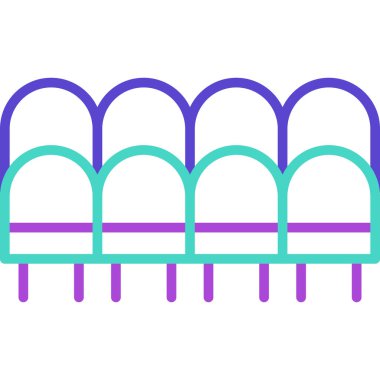 çit simgesi vektör illüstrasyonu