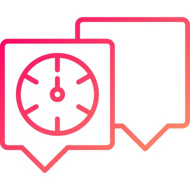 Saat simgesi beyaz arka plan üzerinde izole. Vektör çizim