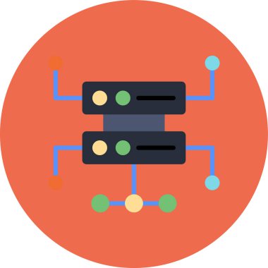 Sunucu. Web simgesi basit illüstrasyon