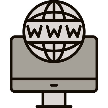 Kolayca değiştirebilen ya da düzenleyebilen internet vektör simgesi